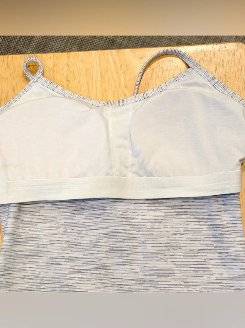 Lululemon Power Y Racerback Tank Built-In Bra Size 4 Space Dyed $68